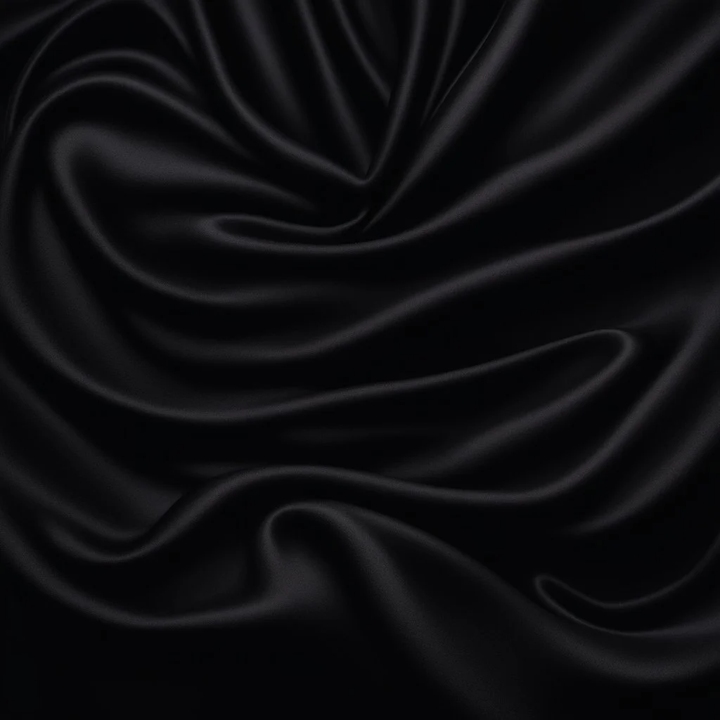 Black Silk & Black Velvet Fabric Whirling Background.