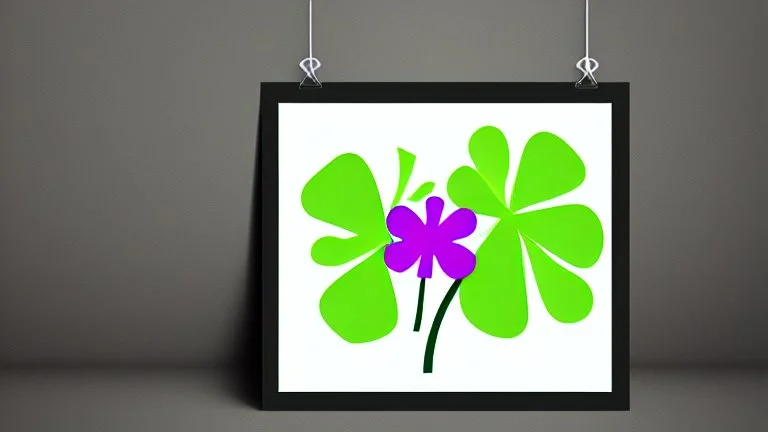 rave poster with Four-leaf clover text area