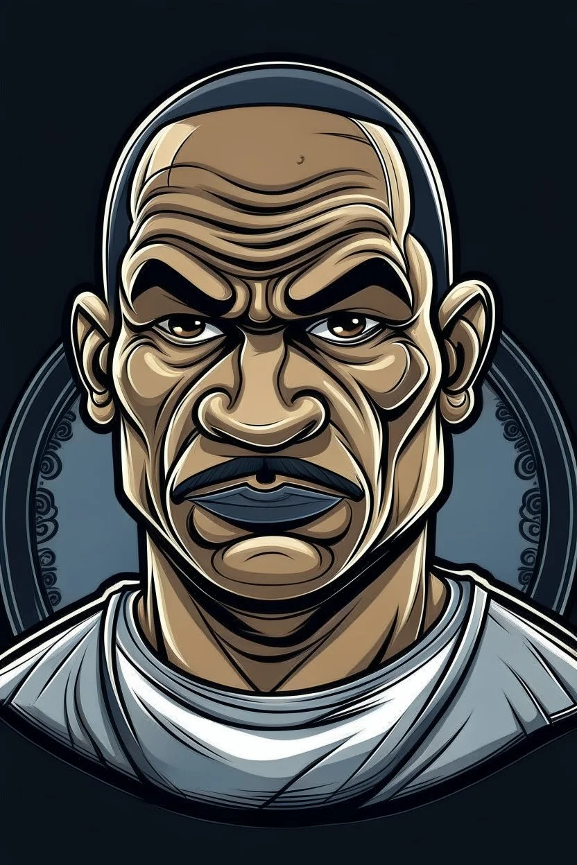 Mike Tyson American boxer ,playercartoon 2d