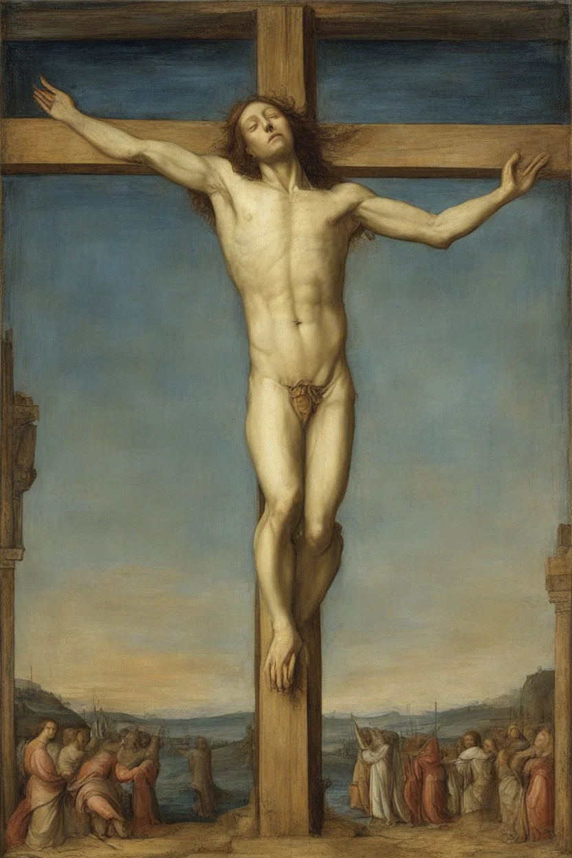 The Crucifixion, oil on canvas by Leonardo da Vinci