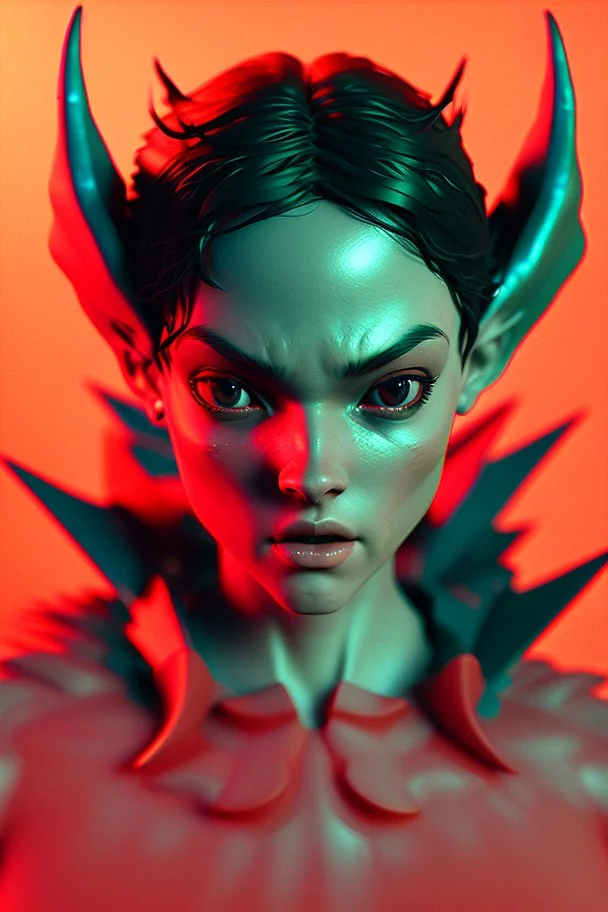 portrait of a dancing with a devil, high delicate defined details, beautiful, atmospheric, matte, 3 d 8 k octane rendered, sharp focus, illustration, high detail, ultra realistic, highly saturated colors