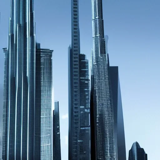 Sci-fi fake skyscrapers