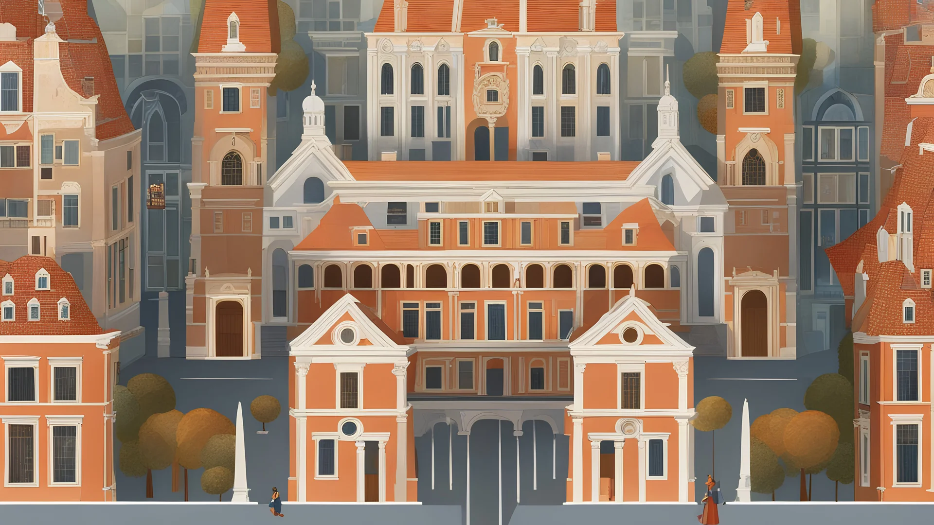 Hyperdetailed ancient Amsterdam city in Fra Angelico style