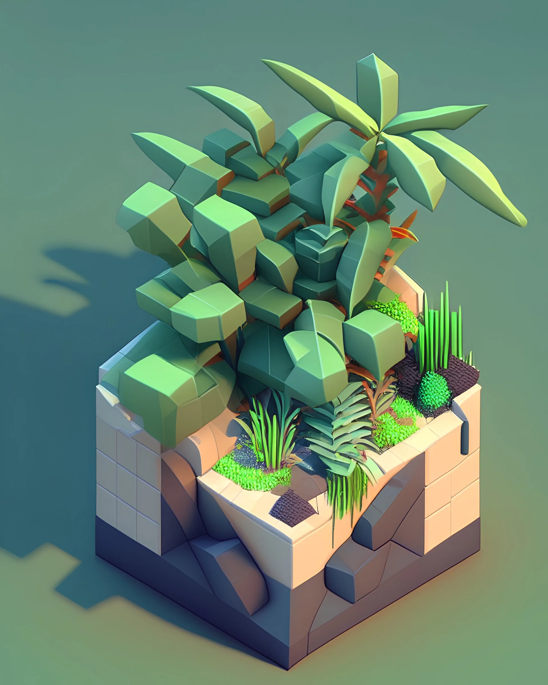 3d isometric plant