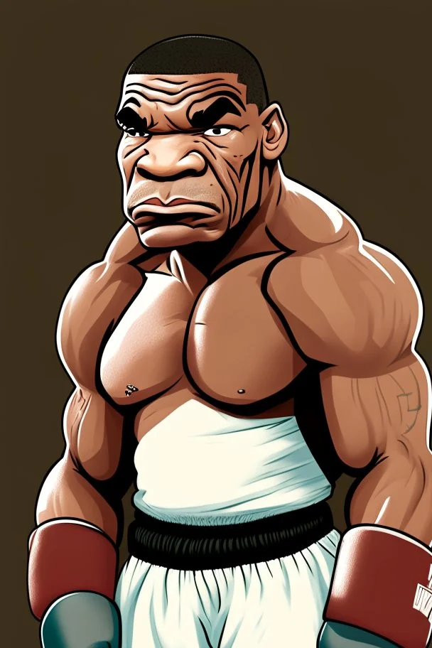 Mike Tyson American boxer ,cartoon 2d