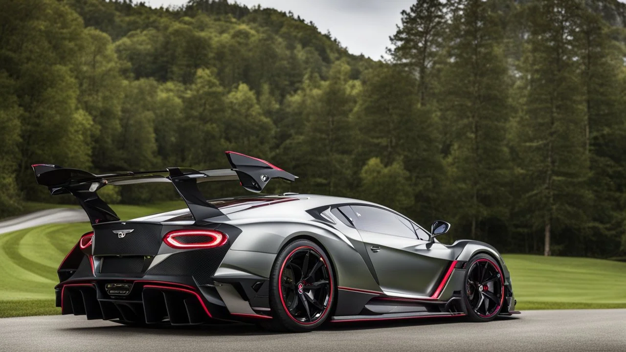 Bentley Veneno , desktop wallpaper, 4K rear view, center
