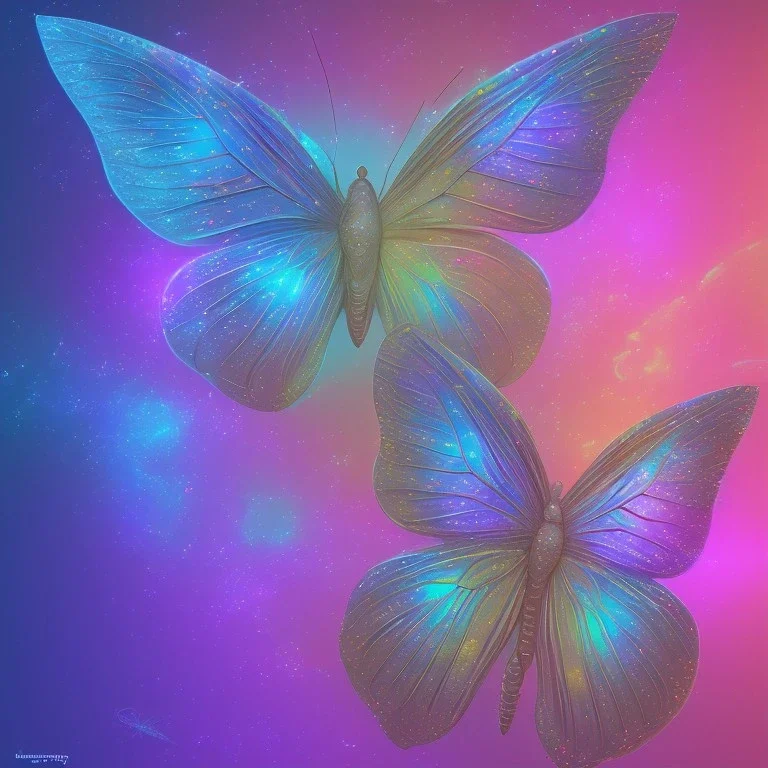 luminous pastel colors, butterfly