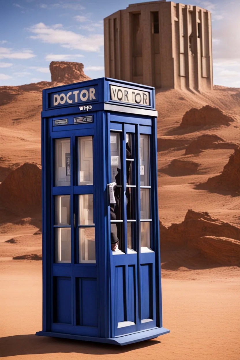 Doctor who test driving a new TARDIS