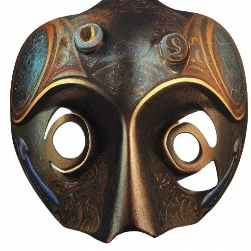 mystic iconic illyrian mask, profile man, full details, coming from deep space