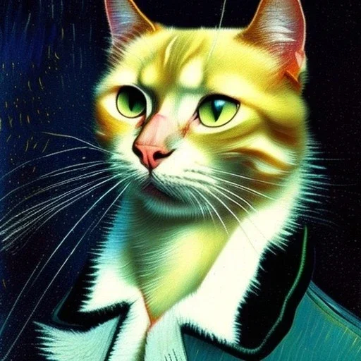 Retrato de un gato por Van Gogh