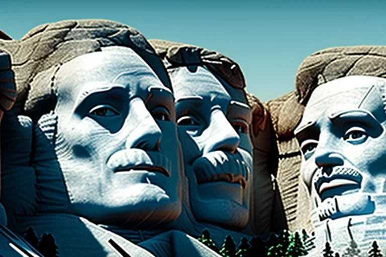 Mount Rushmore sandcastle