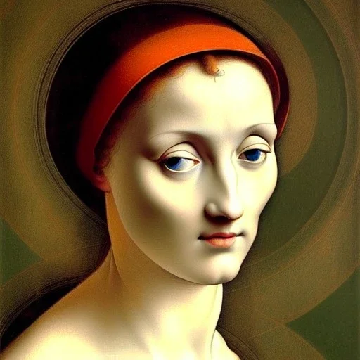 portrait of a beatiful woman Michelangelo style