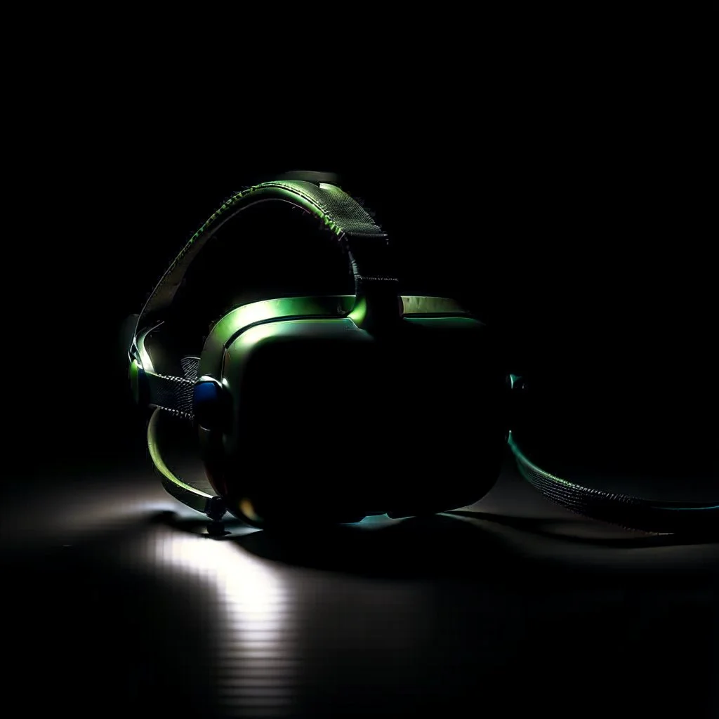 VR headset dark background