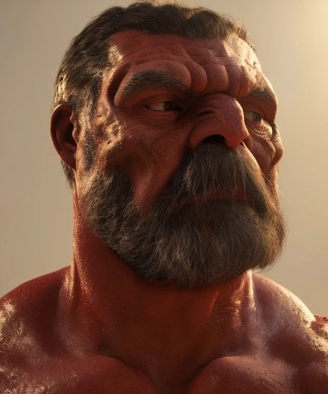 Strong Man, Mexican wrestling, hot ambient, photo studio, latex color dress, red, gold, vibrant color, highly detailed, art stations, concept art, smooth, unreal engine 5, god rays, ray tracing, RTX, lumen lighting, ultra detail, volumetric lighting, 3d, finely drawn, high definition, high resolution.