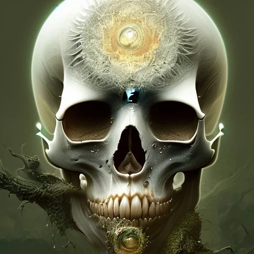 black lotus skull, digital art, rachel ruysch, santiago caruso, craig mullins, midjouney style, midjourney showcase