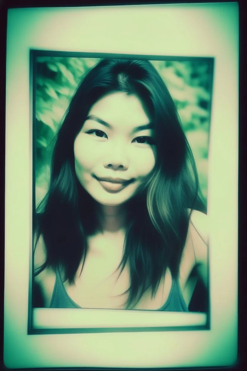 Polaroid picture of a woman