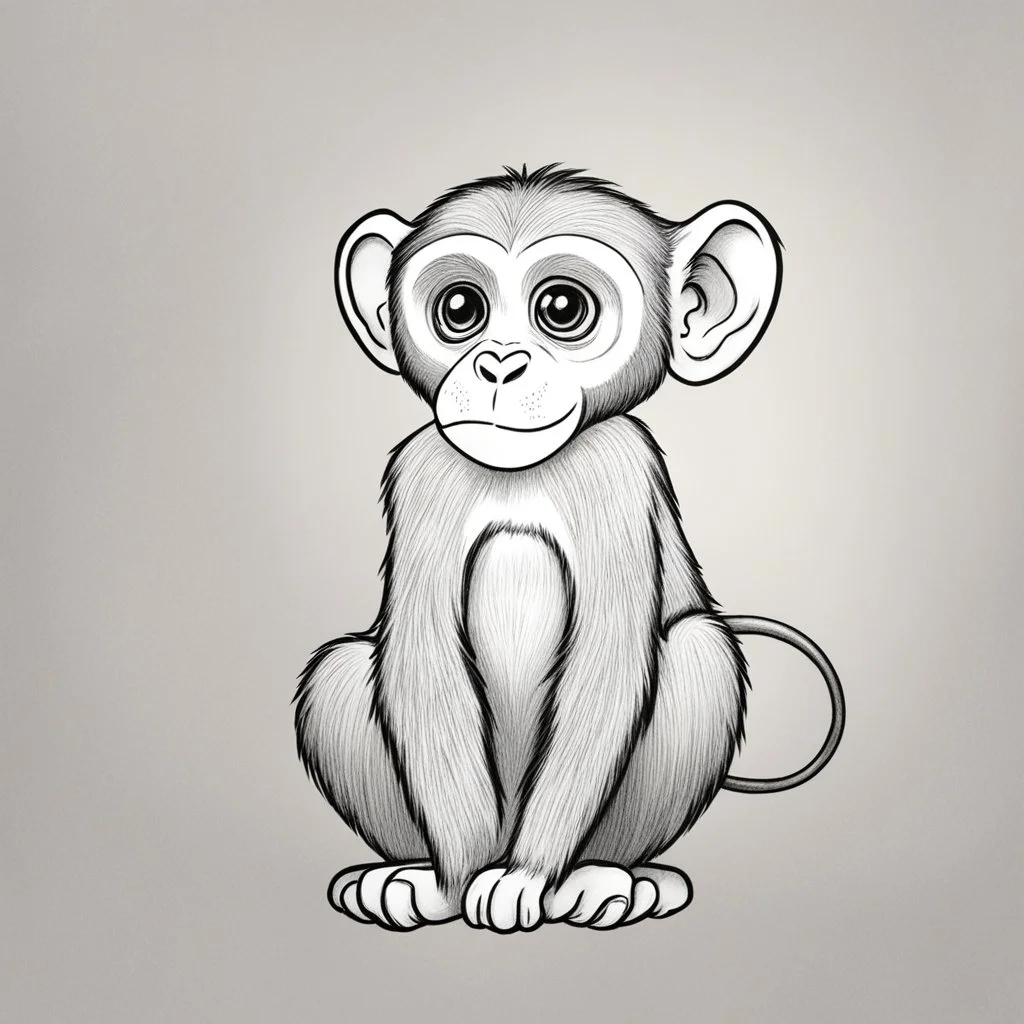 how to draw a monkey