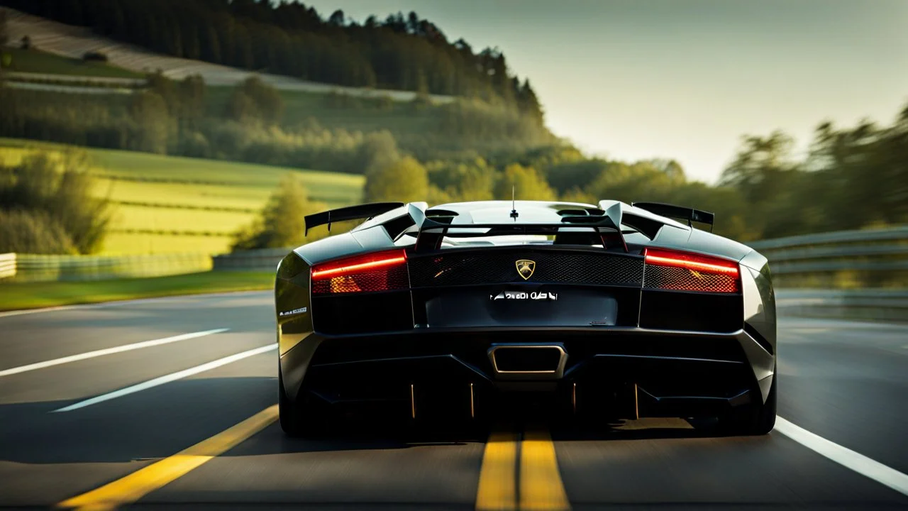 Lamborghini Murcielago 2024 ,Rear View, desktop wallpaper, 4K, Cinematic