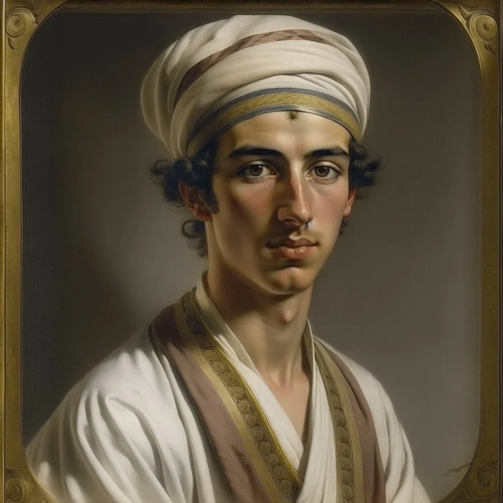 young egyptian nobleman with sharp features 18th century