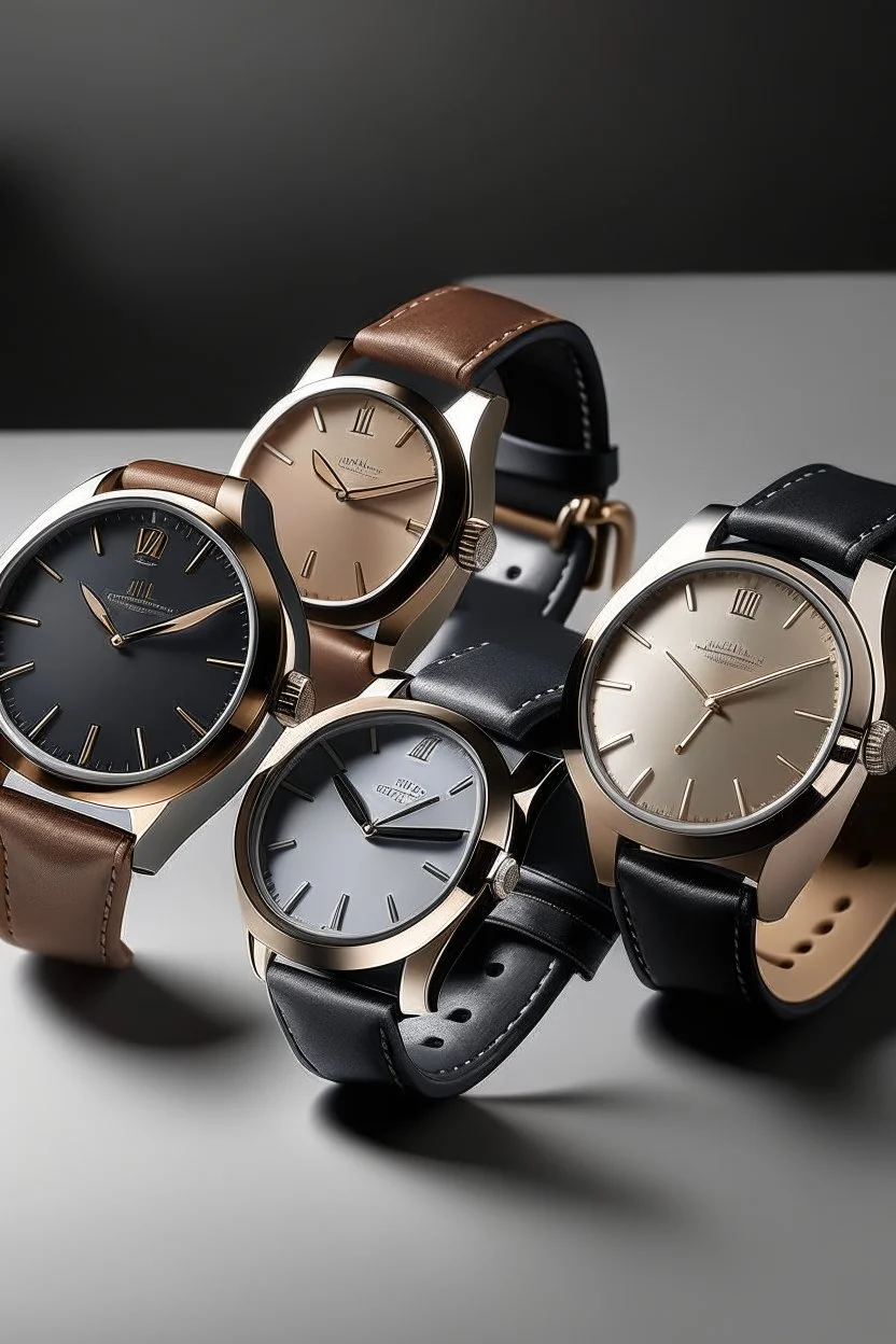 Generate images that focus on the luxurious materials and finishes of 31mm watches. Highlight the craftsmanship of stainless steel, rose gold, and leather bands to showcase the diverse options available.