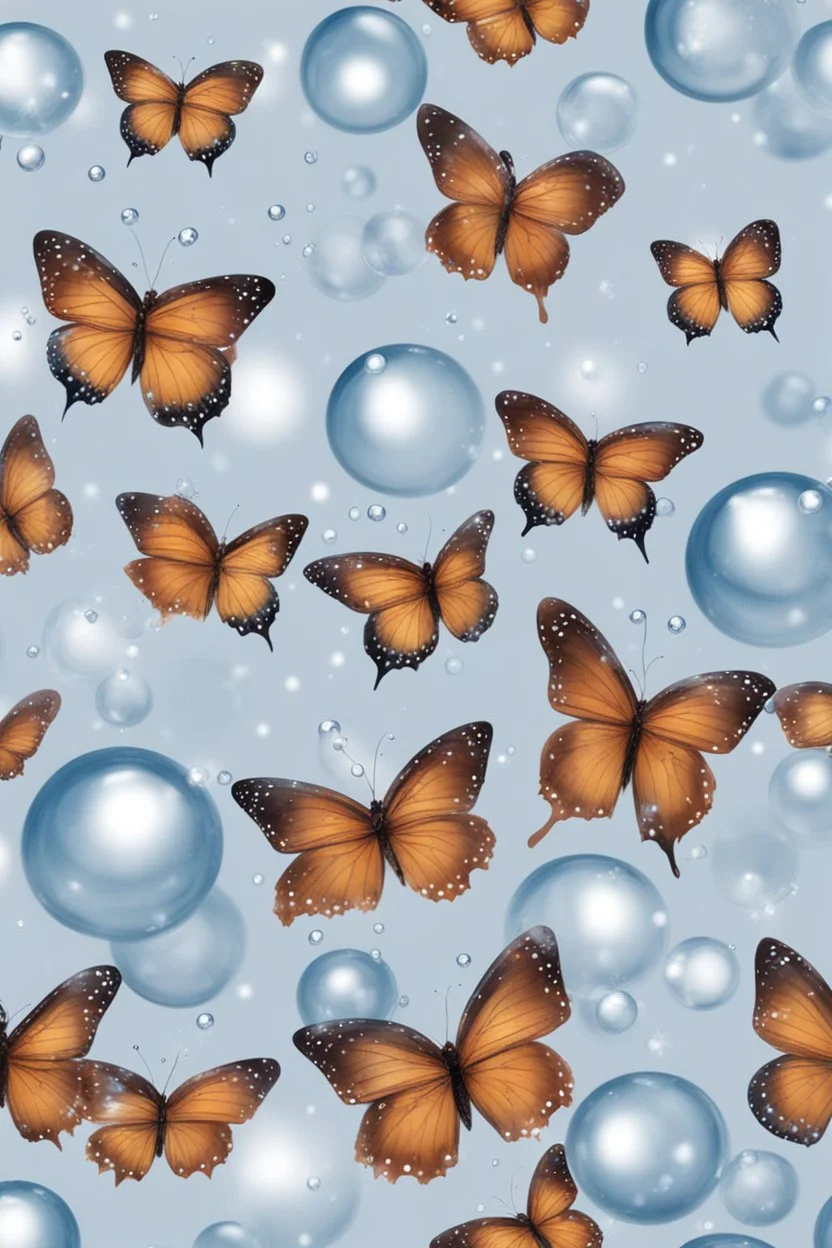 butterflies and bubbles in winter