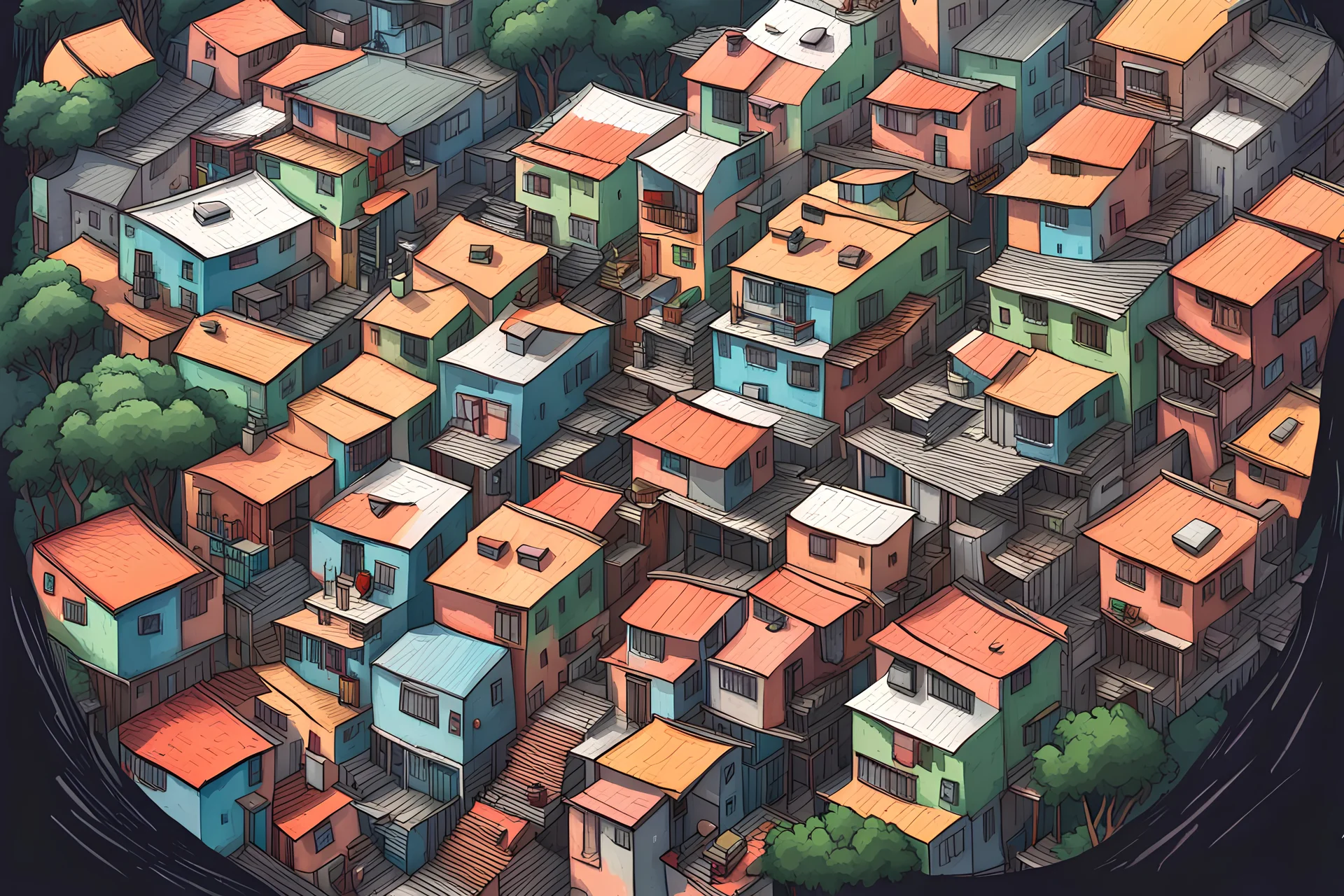 2d drawin Image of favela