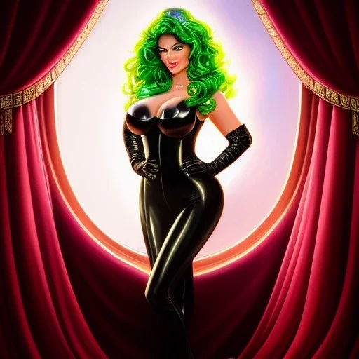 ultra detailed fullbody portrait of busty beautiful Dawn , wearing skintight black costume, extremely detailed digital painting, intrincate, extremely detailed smiling face,crystal clear Big Green eyes, in the style of Adam Hughes , mystical colors , perfectly centered image, perfect composition, rim light, beautiful lighting,8k, stunning scene, raytracing