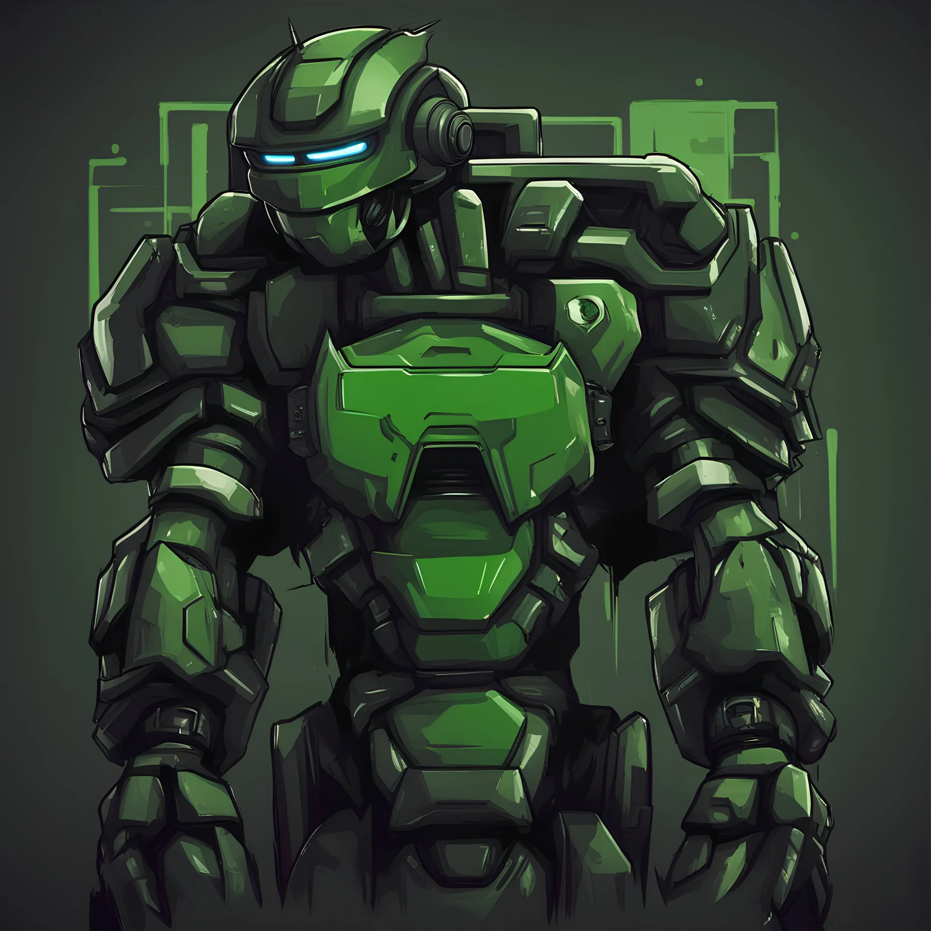 green robot gaming logo profile picture