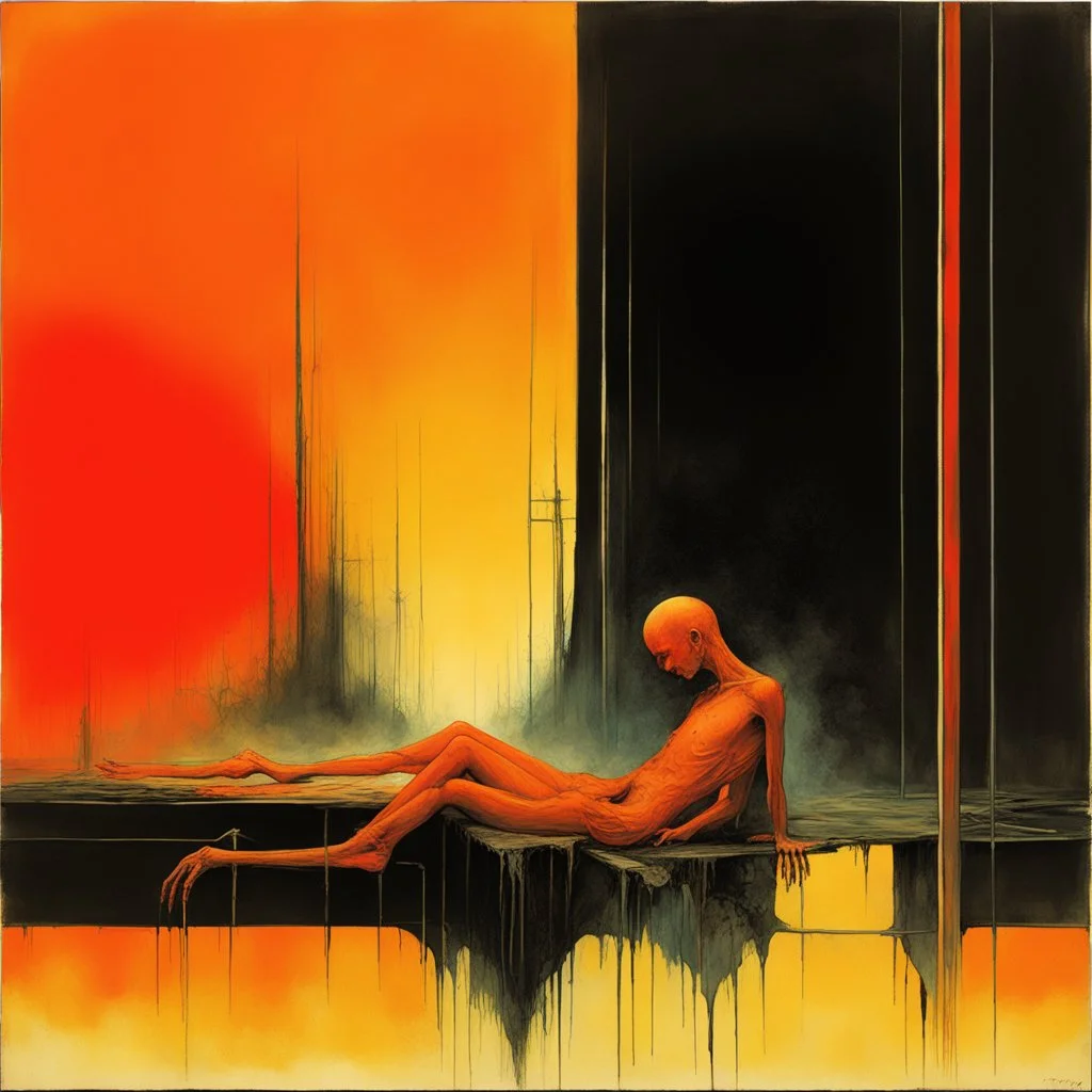 Neon legacy of nyctophobic poltergeists, abstract surreal horror, by Dave McKean and colin McCahon and Zdzislaw Beksinski, acid wash mind-bending illustration, dark shine burn, anatomical schematic cutaway guided by N(t)=N0​⋅e−kt,