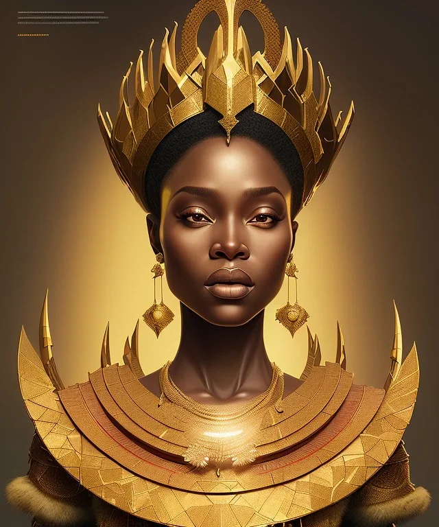 a fancy portrait of a snow african Queen by Greg Rutkowski, Sung Choi, Mitchell Mohrhauser, Maciej Kuciara, Johnson Ting, Maxim Verehin, Peter Konig, kente, 8k photorealistic, cinematic lighting, HD, high details, dramatic, atmosphereric, trending on artstation