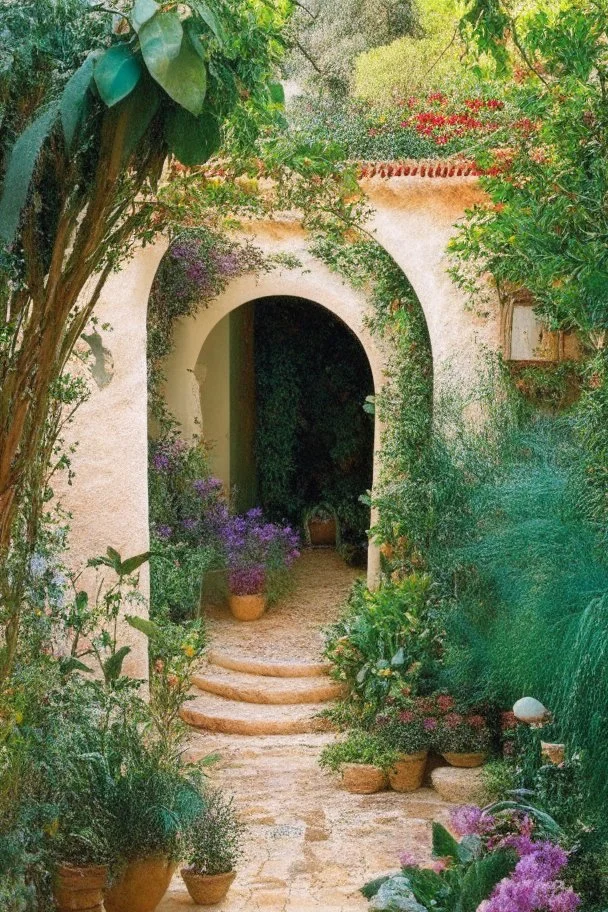 A tiny secret Mediterranean garden