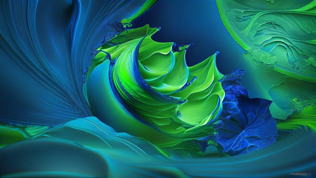 Dreaming in Digital, color: lime green to dark blue,