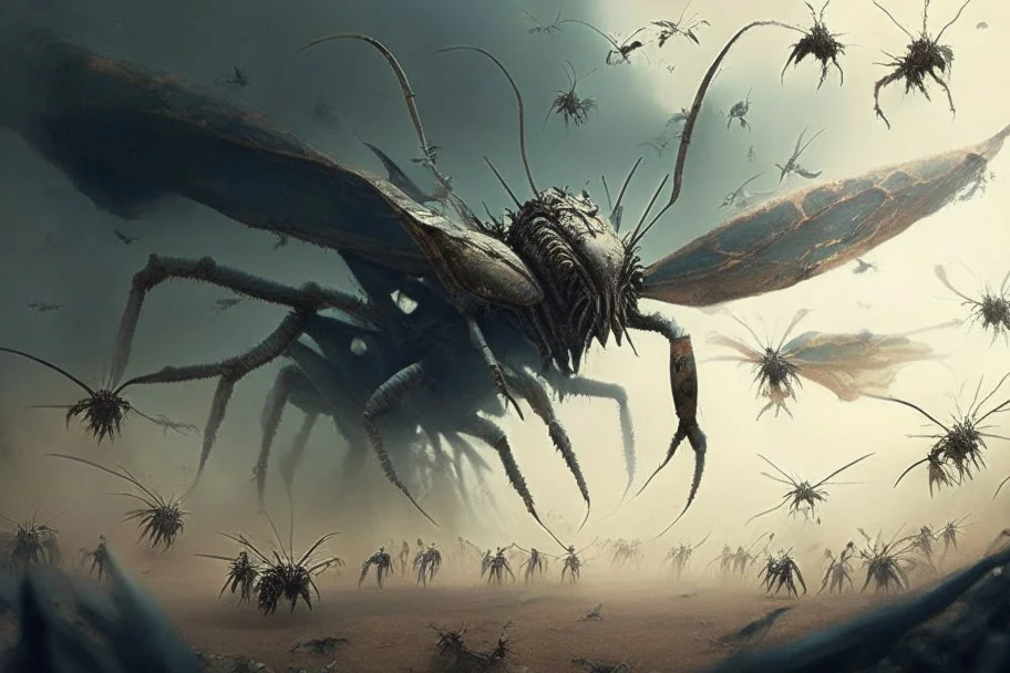 torbellino de insectos gigantes