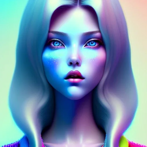 blonde woman teenager, purpurin, velvet coat, gradient color, BLUE, PINK, CYAN, neon, insanely detailed, 16k resolution, perfect eyes, cinematic smooth, intricate detail