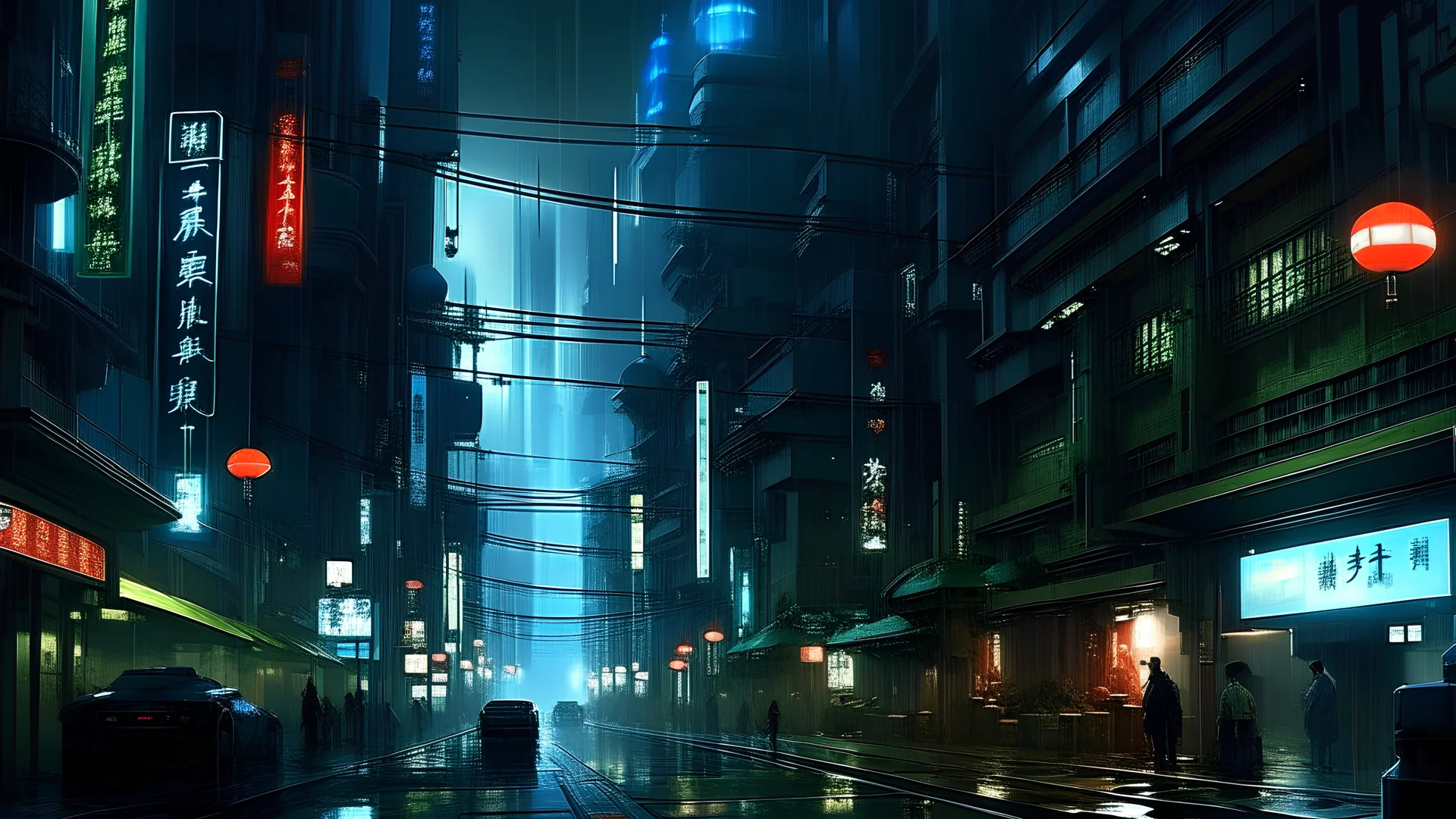 cyberpunk style city