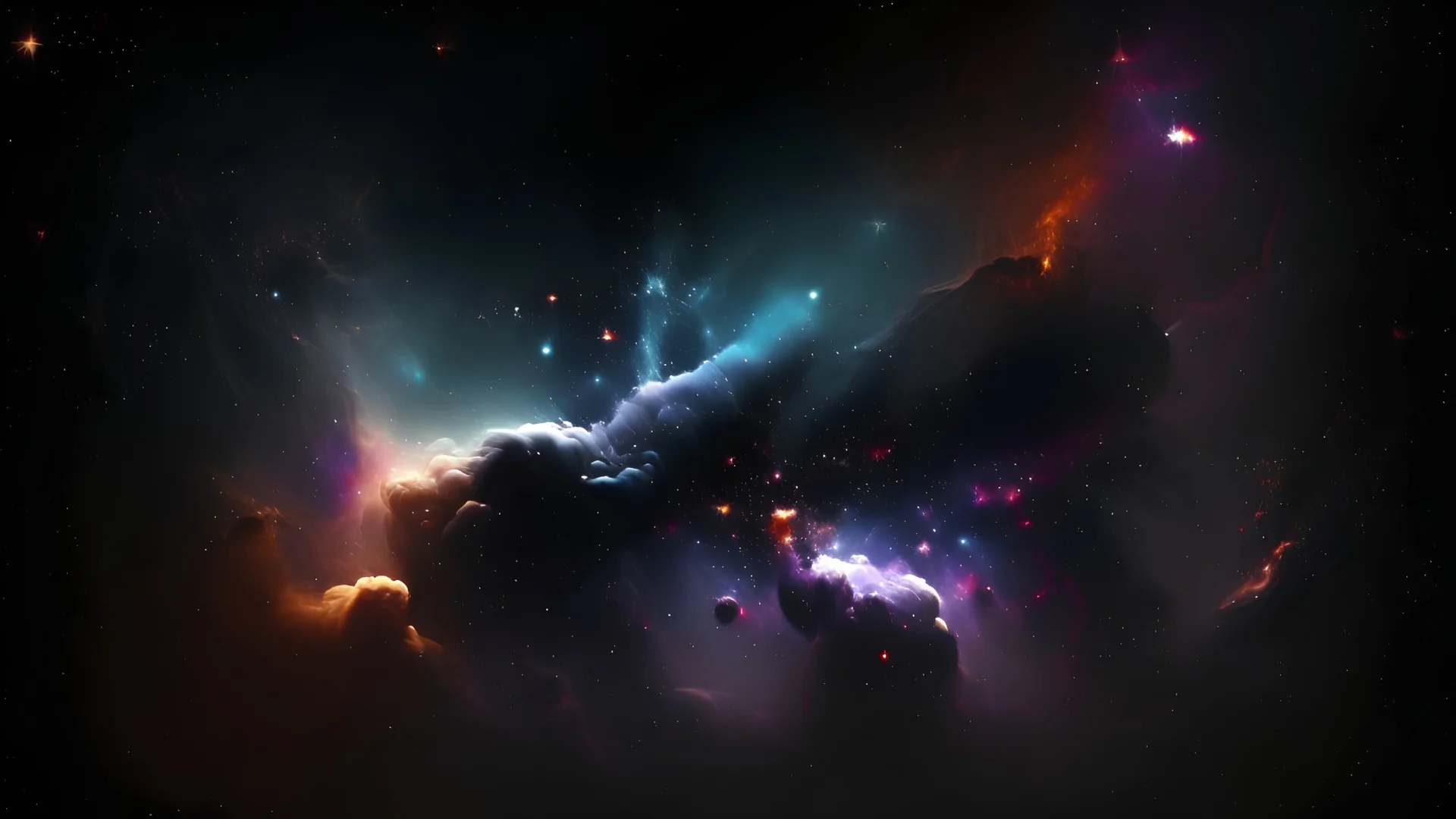 Cosmic, black, mysterious, nebula