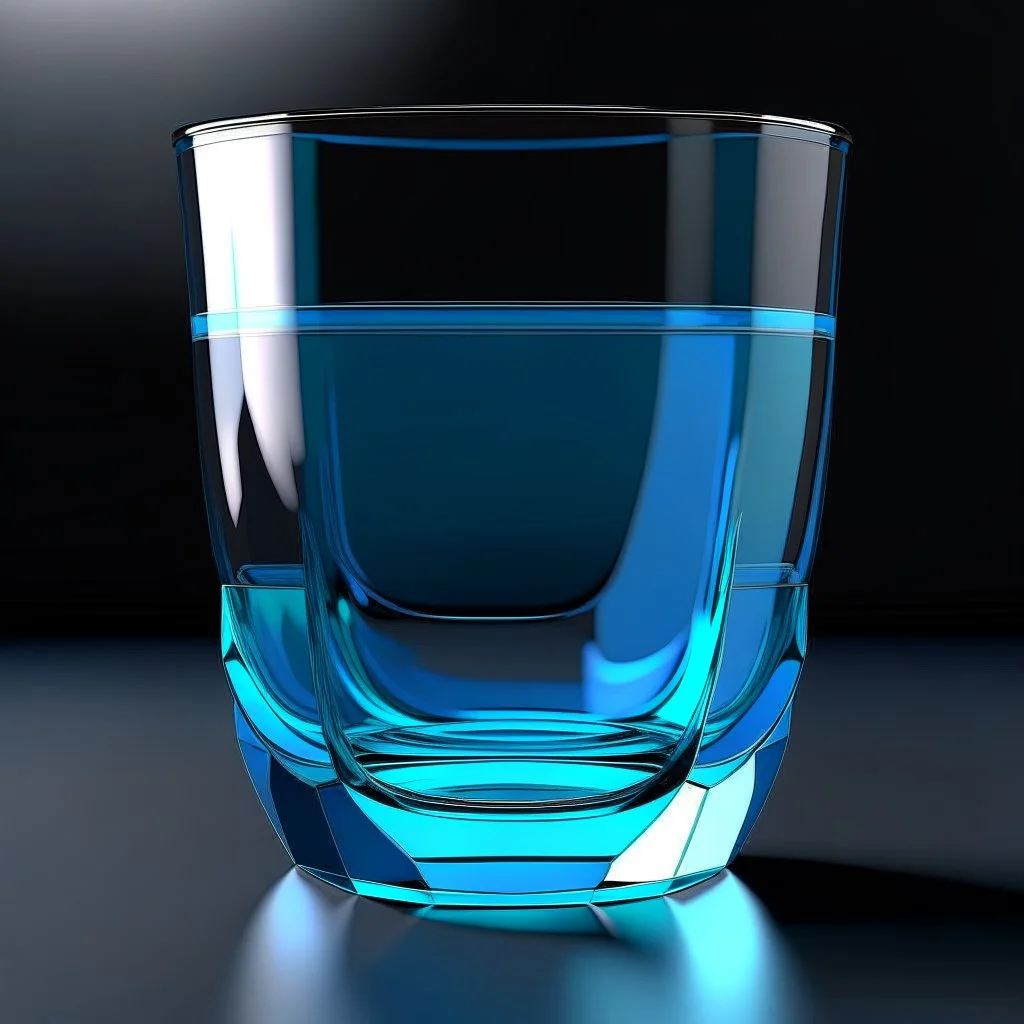 glass cup stylized