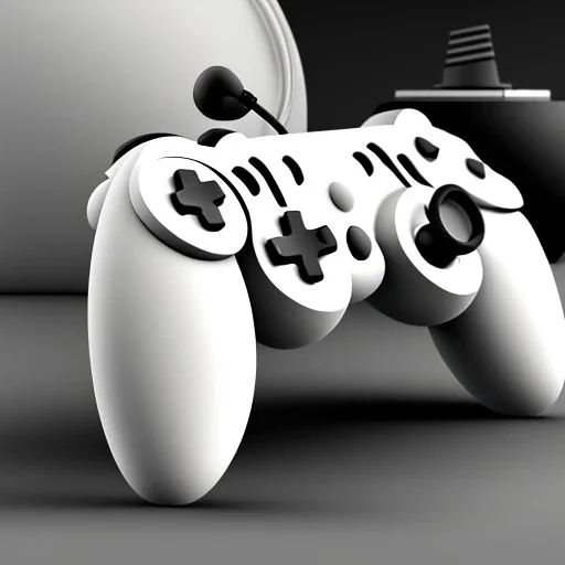 Greek white marble stature, game controller, full of details, realistic, high definition