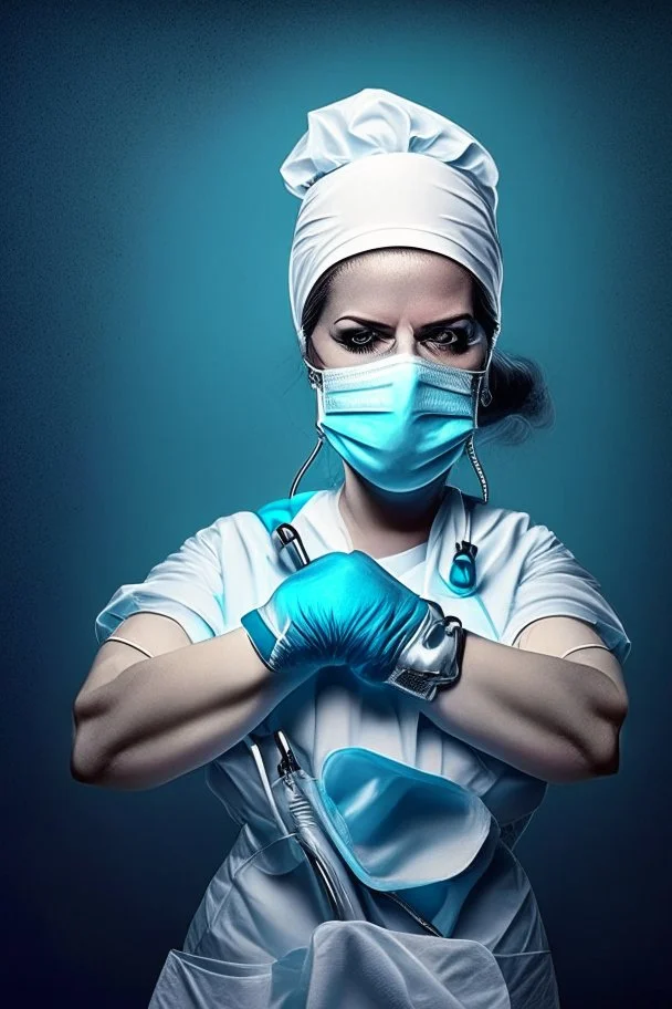 Specialty, nurse, job, medical equipment, lighting, needle, bandages, masks, gloves, motivational phrase, I can do it