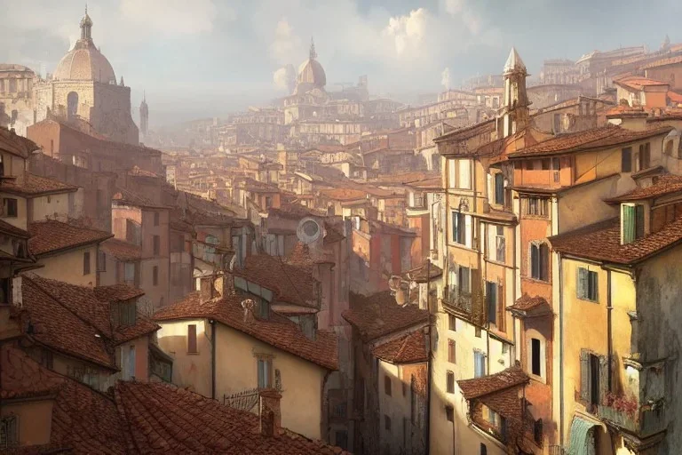 Cats cats on rooftops +colorful Italian town on sea+bologna+genoa street+Italian medieval town++alphonse mucha, greg rutkowski,matte painting, cryengine, hyper detailed, felix kelly, fantasy art, seb mckinnon