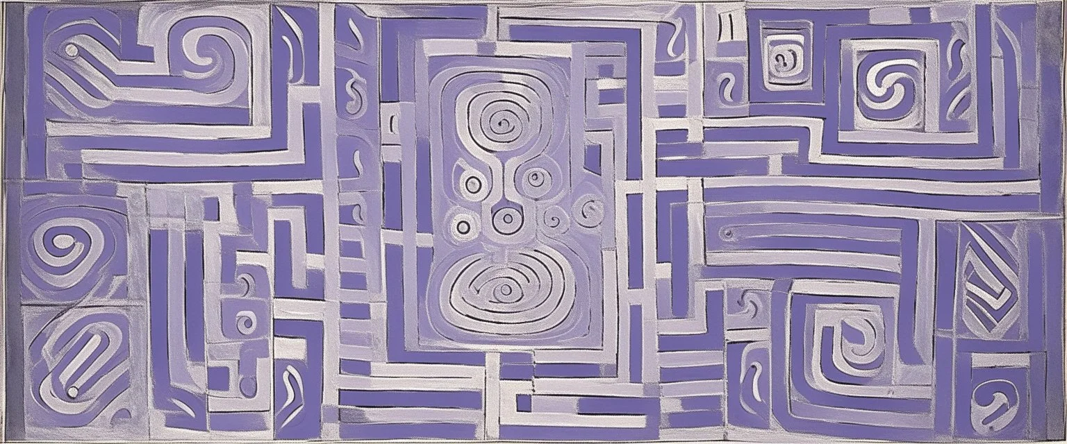 A light purple maze of illusion painted by Pablo Picasso