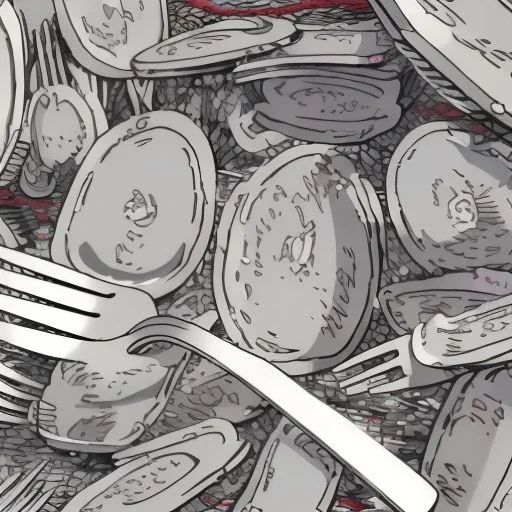 a big pile of silverware