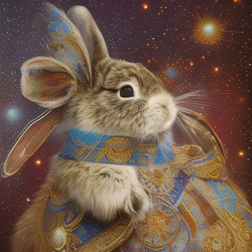 white platinum rabbit with blue third aye, aboriginal, dot painting, indiginous, dot, mud, dream-time, abstract, dots, natural pigment, extremely sharp detail, finely tuned detail, ultra high definition, 8 k, unreal engine 5, ultra sharp focus, art germ and Paul Lewin and Kehinde Wiley