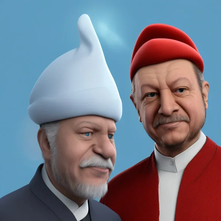 Recep Tayyip Erdogan as Papa Smurf