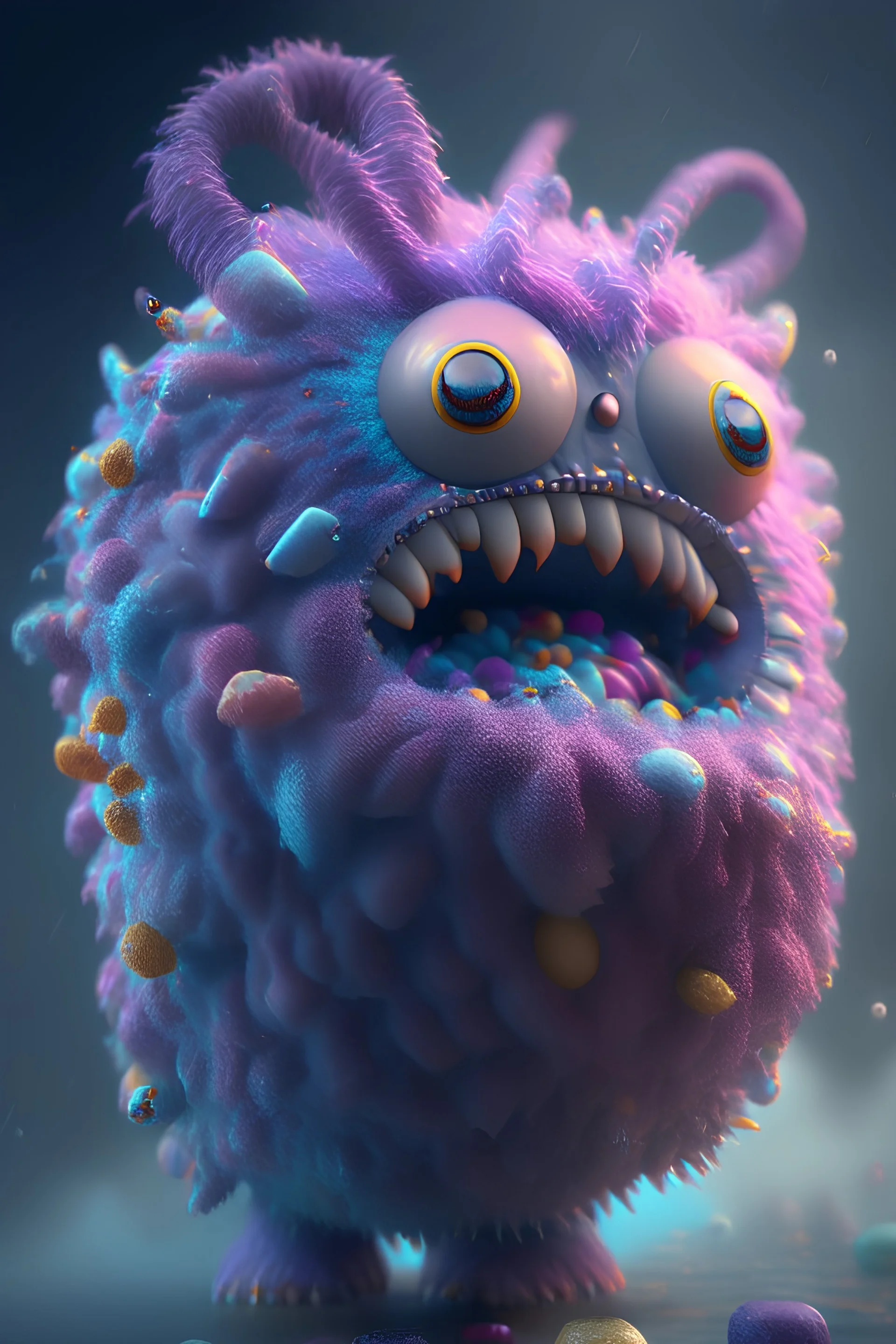 storm creature , candy,strong texture, extreme detail, octane render