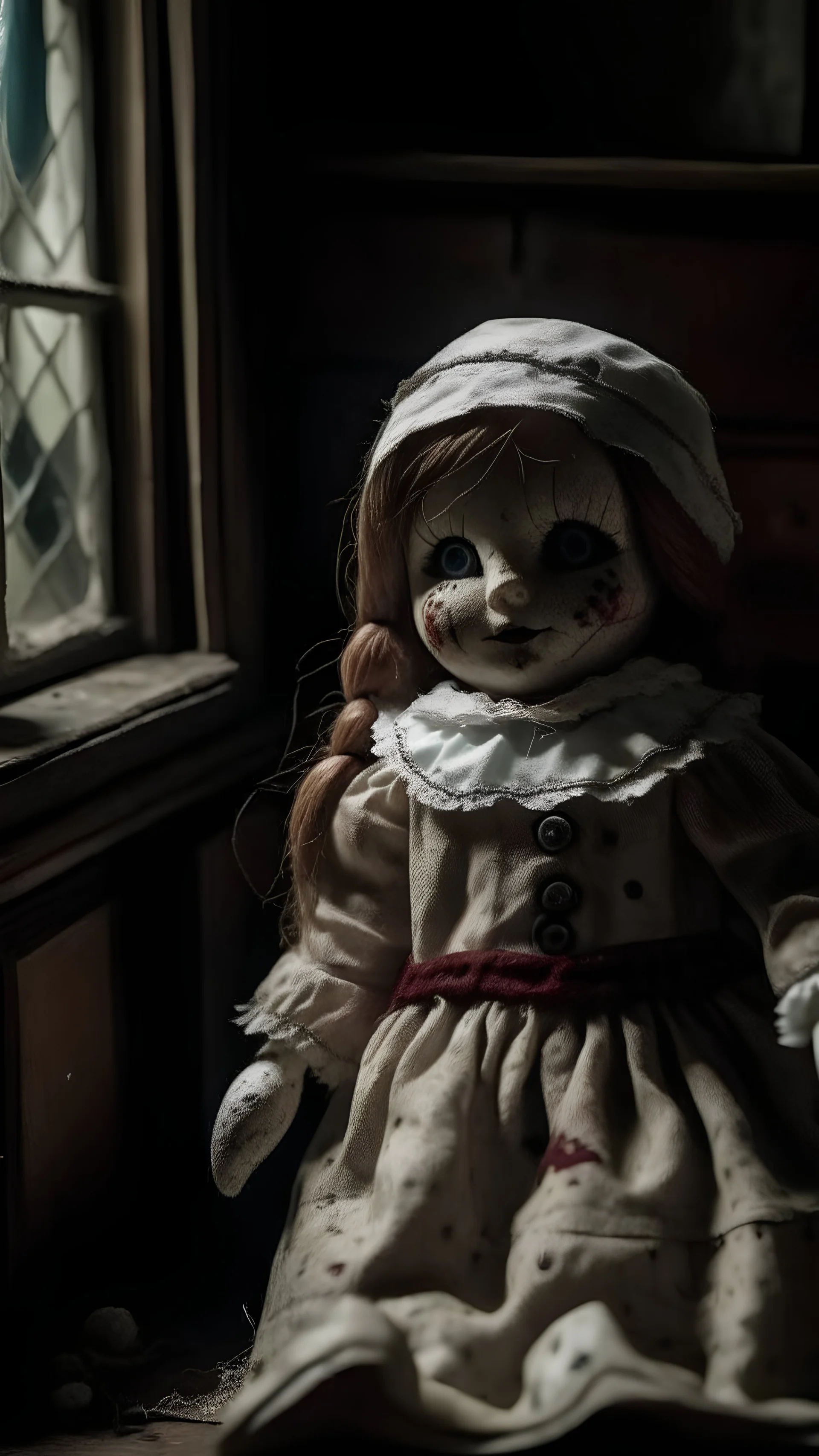 A new homeowner excitedly begins renovating their old house, unaware of the chilling secret hidden within. As they remove a wall panel, their heart skips a beat at the sight of a decrepit rag doll tightly grasping a note confessing to a heinous family murder. The house's dark history starts to unravel before their eyes.