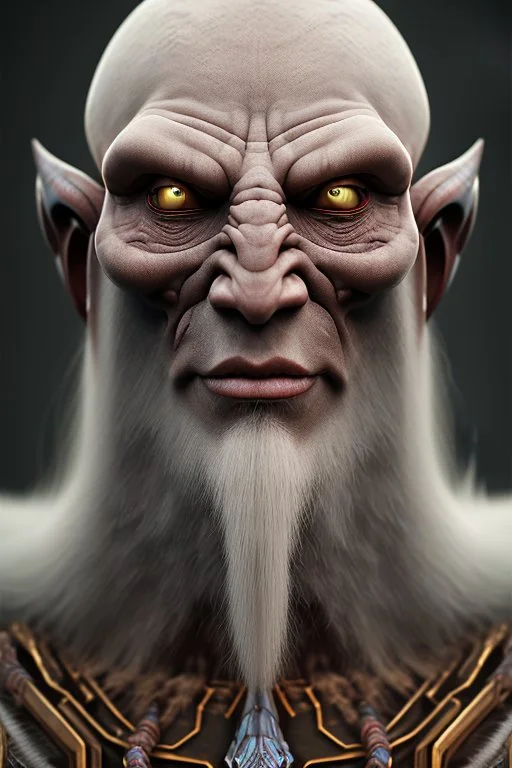 A photo realistic portrait of a stunning viking humanoid Alien, who is incredibly angry, 8k, 3d with depth of field hyper realistic