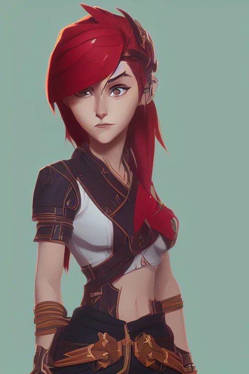 Teenaged Female Red haired kitsune paladin/bard