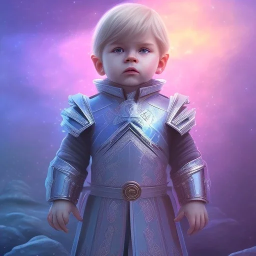 super sweet and mega cute male human toddler, super sweet and mega cute epic human fantasy king, crystal clear ice, majestic, ominous, art background, intricate, masterpiece, expert, insanely detailed, 4k resolution, retroanime style, cute big circular reflective eyes, cinematic smooth, intricate detail , soft smooth lighting, vivid dramatic colors, painted Rena