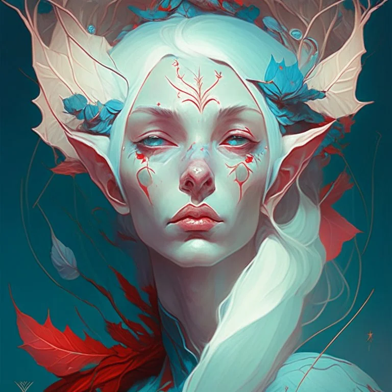 dream portrait of female elf by james jean